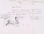 SOLD Letter from Punch cartoonist Chas Grave to Mr. Felce Image.